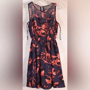 GUESS Dress -Navy and Pink Floral